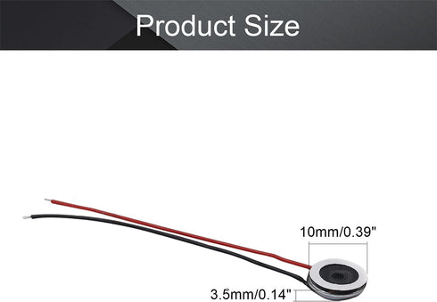 Fielect 4Pcs DIY Magnetic Speaker, 0.5W 8 Ohm 10mm Diameter Round Shape Replacement Loudspeaker