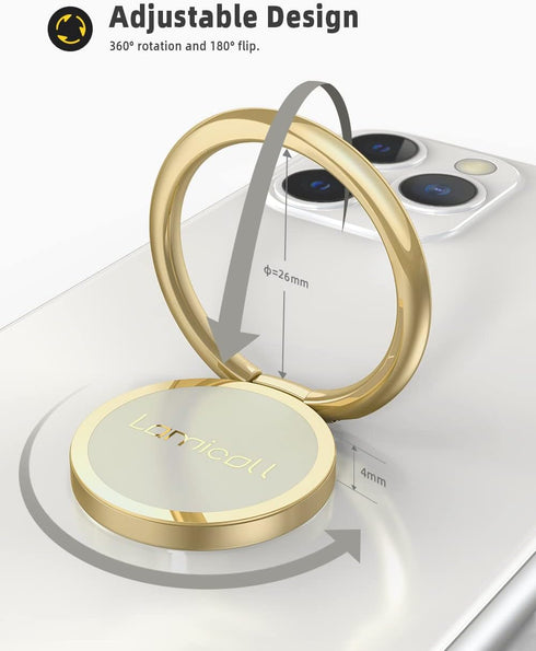 Phone Ring Holder, Lamicall Finger Ring Stand: Universal Cradle Kickstand Compatible with iPhone 13 12 11 Pro Xs Max XR