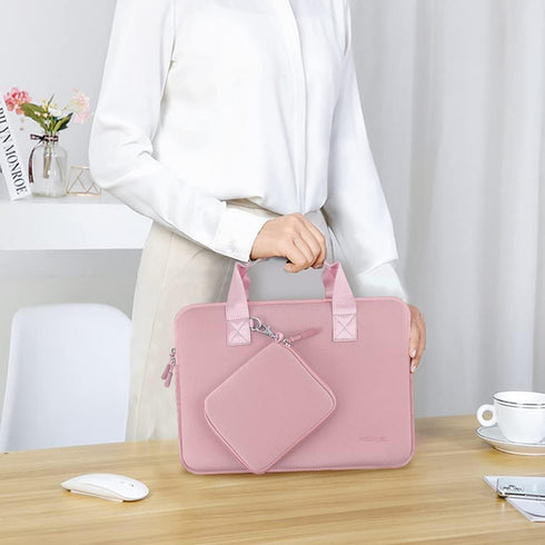 Hseok Elastic Laptop Case, 12.9-13 inch Sleeve Handbag with Small Case for MacBook Air/Pro, iPad Pro, XPS13 - P02K01