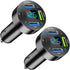 4 Ports USB Car Charger, 66W Super Fast Charging with QC 3.0, PD 20W, and USB 2.4A Adapter (2PCS)