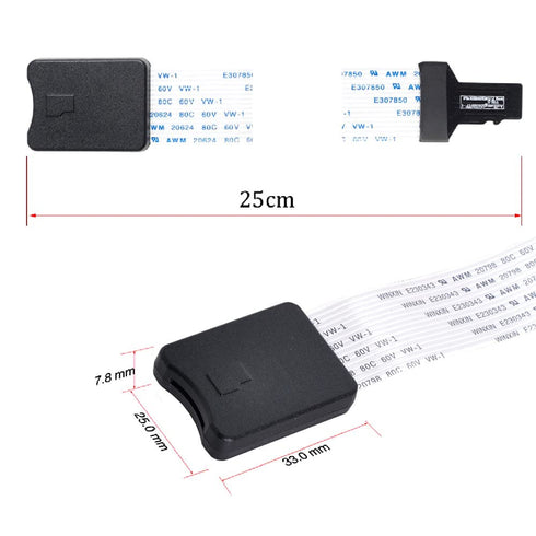 xiwai Micro-SD TF Memory Card Kit Male to TF Female Extension Soft Flat FPC Cable Extender 25cm