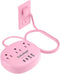 kakahigh Pink Extension Cord with Surge Protected 1080J - 5 FT Kawaii Power