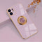 Omorro Rose Gold iPhone 11 Case for Women with Kickstand Ring Holder, 360 TPU Rotation Rings, Slim Luxury Case (Purple)
