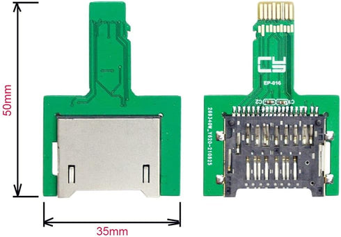 Chenyang 2Pcs TF Micro SD Card Male to SD Card Female Extension Adapter, PCBA SD/SDHC/SDXC UHS-III UHS-3 UHS-2