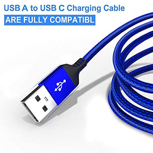 AkoaDa USB-C Cable 3-Pack (10ft+6.6ft+3.3ft) Fast Charger, Nylon Braided, Compatible with Samsung Galaxy & LG Models.