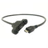 Micro USB Male to Female Extension Panel Mount Cable with Screws, Data+Charge, Black 50CM/1.6FT