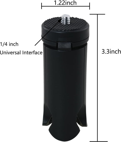 ZZHXSM 3 2 1/4 Inch Pocket Gimbal Camera and Mini Tripod with Standard Screw Portable Desktop Stand Base Foldable