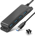 4-Port USB 3.0 Portable Desk Hub, Fixable USB Data Hub with 3.3ft Cable for MacBook, iMac, Notebook PC