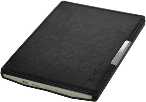 Custer Case for Kobo Aura HD - Ultra-Thin PU-Leather Hard Shell Cover, Black