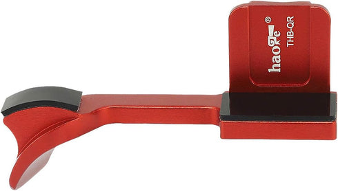 Haoge THB-QR Metal Hot Shoe Thumb Up Rest Grip for Leica Q2 Camera, Red