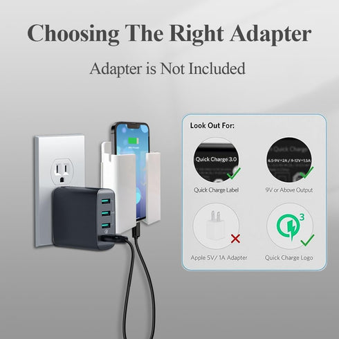LANBON P2 Wireless Charger Wall Mounted, Wireless Phone Charger for Bedside/Sofa/Desk/Garage/Kitchen, 15W Fast Charging