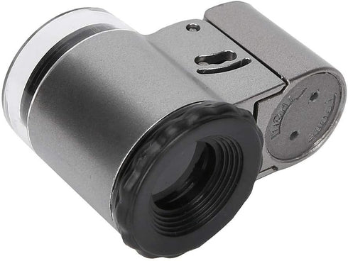 Mini Microscope, 50X Portable Subminiature Magnifier with LED Light for Jewelry Appraisal