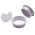 2 Inch (50mm) White Wire Grommets and Cable Ties Kit ABS Plastic Desk Hole Cover Cord Organizer for Computer Desk Cabinet (2pcs Desk Grommets + 6pcs Reusable Ties)