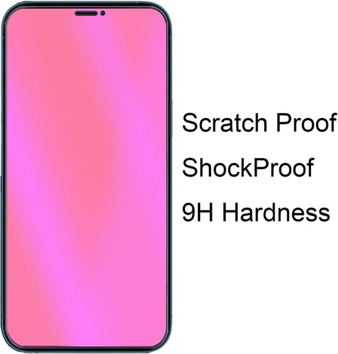 iPhone 12 Pro Max 2 Pack Anti-Blue Privacy Tempered Glass Screen Protector, 9H Hardness, Anti-Scratch, Electroplated