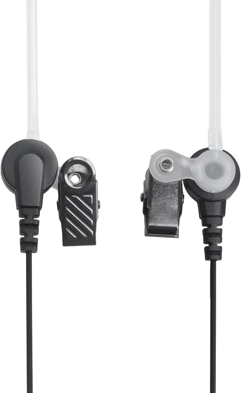 Radio Surveillance Earpiece Headset with Ptt Mic for Cobra Microtalk Walkie Talkies, 1 Pin Covert Ear Piece