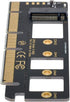Cablecc NGFF M-Key NVME M.2 SSD to PCI-E Express 3.0 16x X4 Adapter Without Bracket, Black