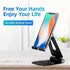 cocopar Adjustable Monitor Stand, Fully Foldable Aluminum Desk Mobile Phone Holder, Compatible for Smartphone, Portable