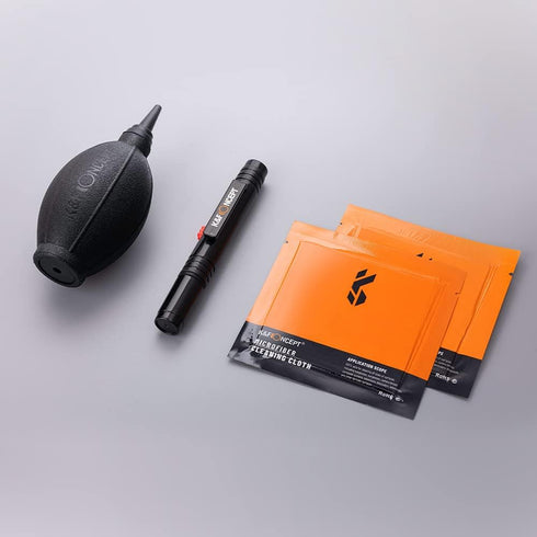 K&F Concept 4-in-1 Camera Cleaning Kit - Lens Brush Pen, Rocket Air Blower, Microfiber Cleaning Cloth for Canon, Nikon,