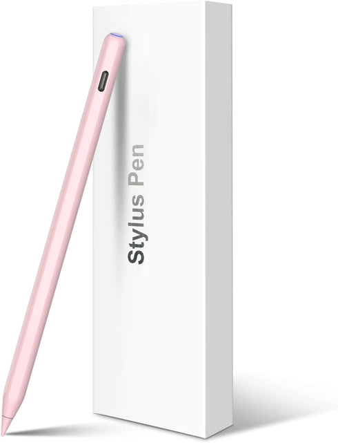 iPad Pencil 2nd Generation with Wireless Charging, Tilt & Palm Rejection, Magnetic Stylus for iPad Pro, Air, Mini (Pink)