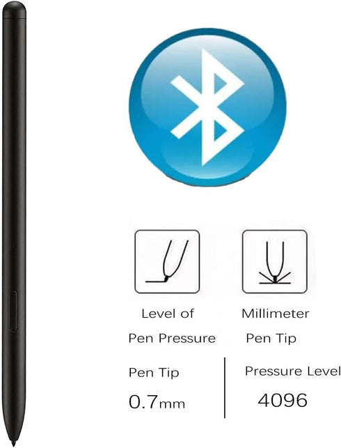 Galaxy Tab S9 Ultra S Pen Replacement with Bluetooth for Samsung Galaxy Tab S9/S9 Plus/S9 Ultra, Graphite