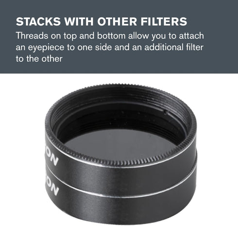 Celestron Neutral Density Filter for Telescope Eyepiece - Moon Filter Cuts Glare | Great for Venus & Double Stars | 13%