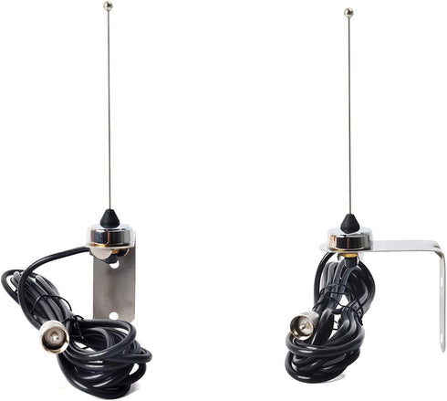 HYS 70cm 1/4 400-470Mhz 13'/About 4m RG-58 Antenna UHF Wave NMO Antenna with Stainless Steel L-Bracket Hole & Coax
