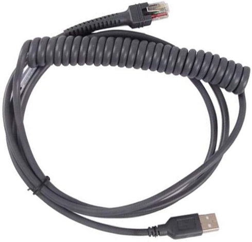 PARTSHE LS2208 USB Cable for Motorola Symbol LS2208AP LS1203 LS4208 LS4278, 9FT Coiled USB Type A