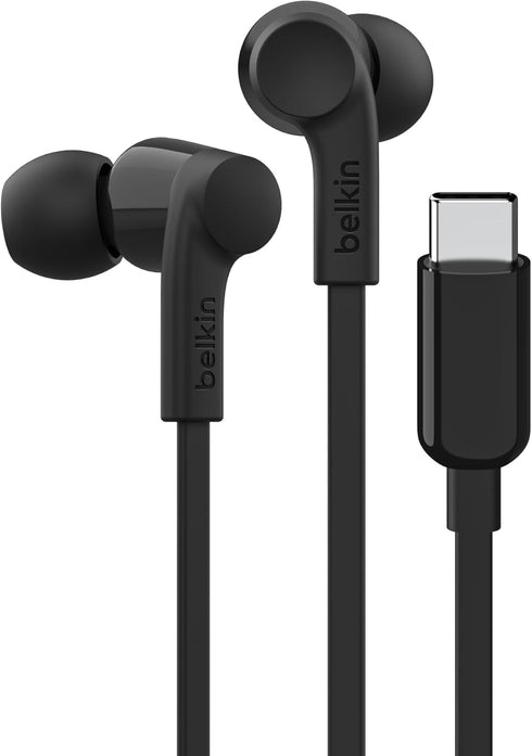 Belkin SoundForm Wired Earbuds with USB-C Connector, in-Ear Earphones w/Microphone - USB-C