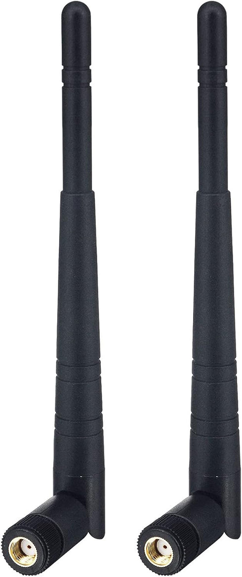 BOOBRIE 2-Pack Dual Band WiFi Antenna 2.4GHz 5GHz 5.8GHz 8dBi RP-SMA Male Connector for WiFi Router