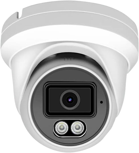Hikvision/Uniview Compatible 4MP PoE IP Turret Dome Camera with Microphone, IP Security Camera Outdoor Rated,