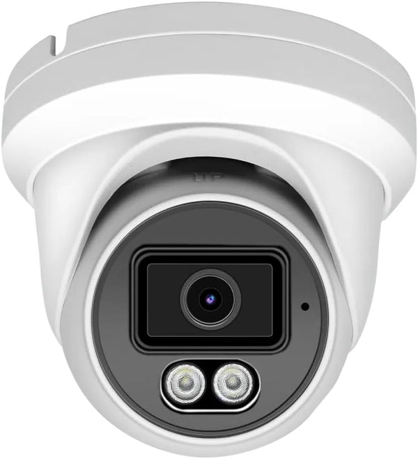 Hikvision/Uniview Compatible 4MP PoE IP Turret Dome Camera with Microphone, IP Security Camera Outdoor Rated,
