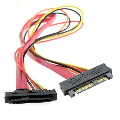 NFHK SAS Hard Disk Drive SFF-8482 SAS Cable, 29Pin Male to Female Extension Cable 0.5m with Power