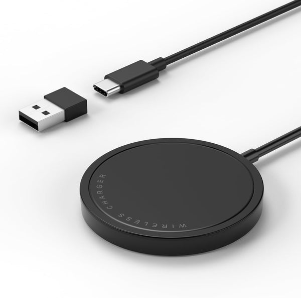 Wireless Charger, 15W Max Fast Magnetic Charging Pad for iPhone 15/14/13/12/11/X/8, Samsung Galaxy S22, AirPods