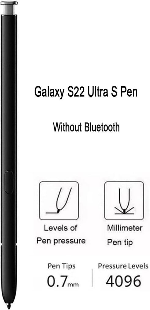 Galaxy S22 Stylus Pen Replacement for Samsung Galaxy S22 Ultra 5G, S Pen Without Bluetooth + Tips/Nibs (White)