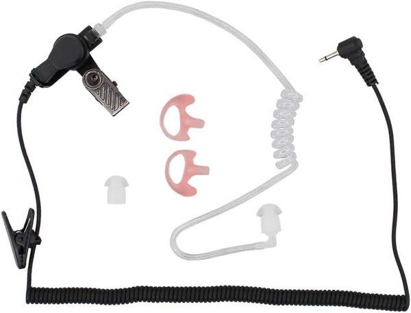 2.5mm Earpiece Headset - Coiled Tube for Harris Police Radio XG25 XG75 P7300 for Motorola Kenwood