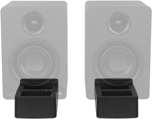 Monoprice 15 Tilted Wedge Desktop Speaker Stands (Pair) for Small Sized Speakers, Anti-Vibration, Degrees of Tilt