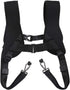 PULUZ Dual Camera Shoulder Harness, Quick Release Double Camera Tether Strap with Soft Pad and 1/4 inch Screw