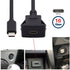 NFHK Waterproof Dustproof USB-C Type-C 10Gbps Extension Cable for Dashboard Panel, Flush Car Latch Mount