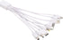 10 in 1 Universal Multifunction Cable, Fit USB Charger Cell Mobile Phone MP4 Zaf White