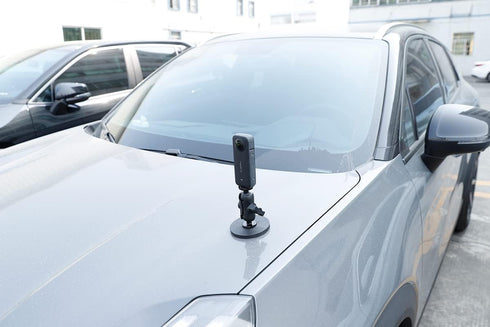 PellKing Magnetic Car Camera Mount for Insta360 Go 3, GoPro 10/9/8/7/6/5, 360 Degree Rotation with Phone Holder