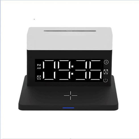 YTFGGY Wireless Charger, 3 in 1 Wireless Charging Station with Alarm Clock, Night Light, 18W Fast Charger for iPhone