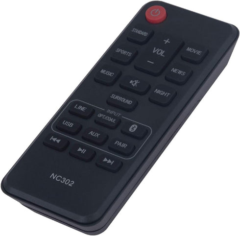 NC302UH NC302 Replacement Remote Control for Sanyo Soundbar FWSB426F