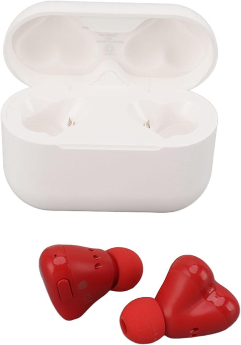 Dpofirs Wireless Earbuds, Heart Shaped Bluetooth Headphones, HiFi Stereo Earphones, Rechargeable Waterproof for Working