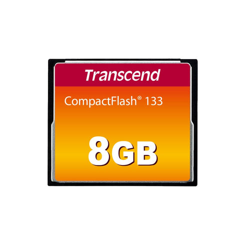 Transcend CF133 CompactFlash Memory Card 8GB, Up to 30MB/s, DSLRs Camera Card, MLC