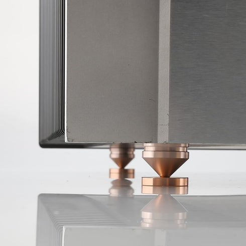 4Pcs Speaker Spikes Stands, HiFi Isolation Stand Cone Shockproof Base Pad with Non-Slip Rubber Rings for Audio