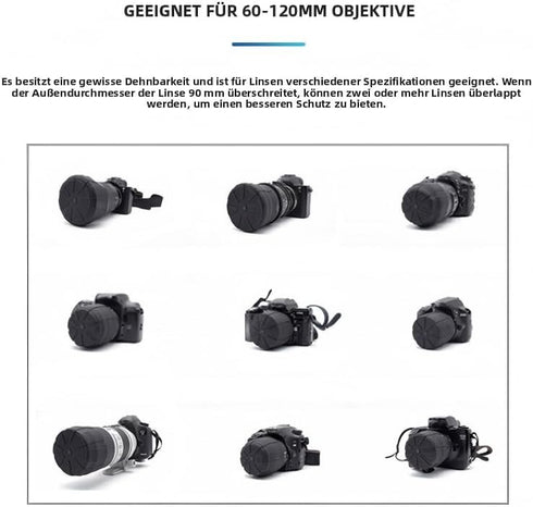 TONHOKJ 60120mm 99% (TH-002 2pcs) Universal Camera Lens Cap Cover - Fits DSLR Lenses, Element Proof, Lifetime Coverage