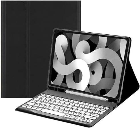 HENGHUI Color Keyboard for Galaxy Tab S8/Tab S7 11 Inch, Wireless Detachable Bluetooth Keyboard Cover, Black