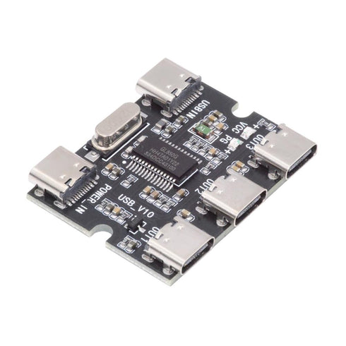 cablecc USB-C 2.0 1-to-3 HUB PCBA USB-C to 3-Port hub Board Power Supply
