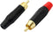 YACSEJAO RCA Male Plug, Gold Plated Audio Video in-Line Jack Adapter, 2 Pack for Multimedia and CCTV