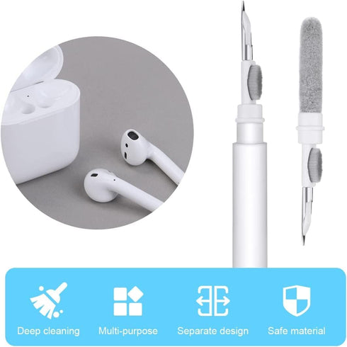 Bluetooth Earbuds Cleaning Pen, 3 in 1 Multifunction Cleaner Kit with Soft Brush for Wireless Earphones